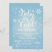 ベビーその冷たい屋外ベビーシャワー招待状 招待状 (正面/裏面)