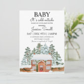 ベビーその冷たい屋外ベビーシャワー招待状 招待状 (スタンド正面)