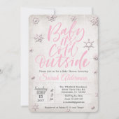 ベビーその冷たい屋外ベビーシャワー招待状 招待状 (正面)