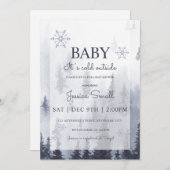 ベビーその冷たい屋外ベビーシャワー招待状 招待状 (正面/裏面)