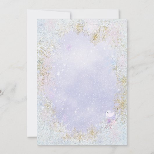 ベビーその冷たい屋外ベビーシャワー招待状 招待状 (裏面)