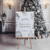 ベビーその冷たい屋外ベビーシャワー歓迎サイン ポスター