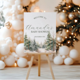 ベビーその冷たい屋外ベビーシャワー歓迎サイン ポスター