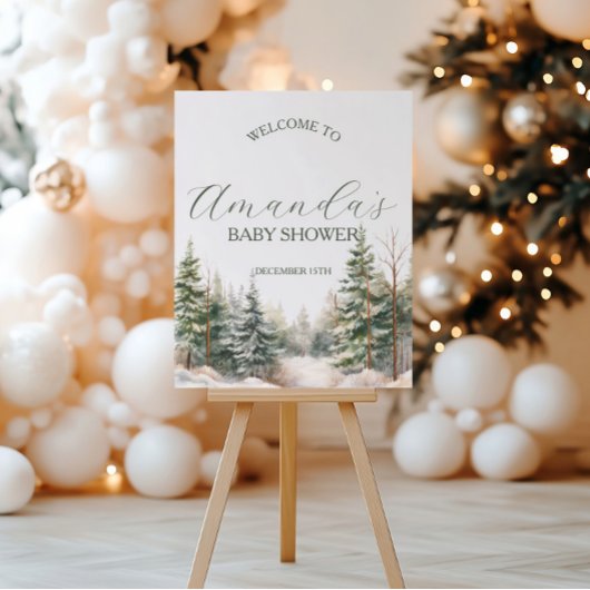 ベビーその冷たい屋外ベビーシャワー歓迎サイン ポスター