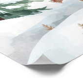 ベビーその冷たい屋外ベビーシャワー歓迎サイン ポスター (角)