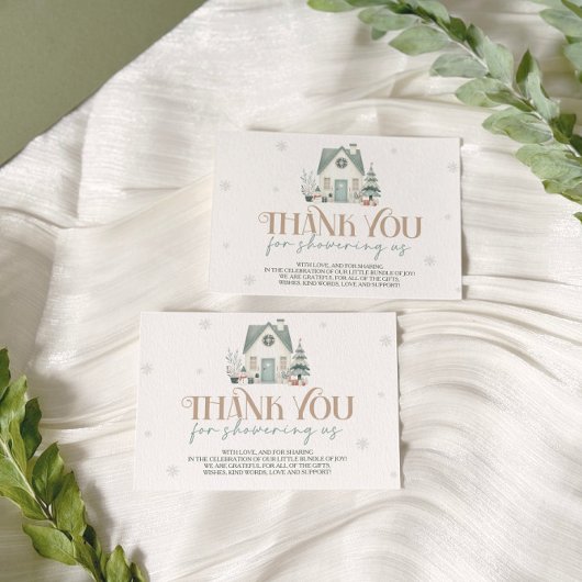 ベビーその冷たい屋外ベビースシャワーサンキューカード エンクロージャーカード
