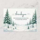 ベビーその冷たい屋外ベビースシャワーサンキューカード エンクロージャーカード (正面)