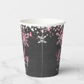 ベビーその冷たい雪の外の冬の女の子の赤ちゃんシャワー 紙コップ (右)