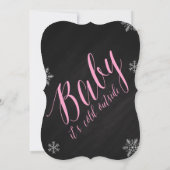 ベビーその寒い冬をテーマにしたシャワー招待状 招待状 (裏面)