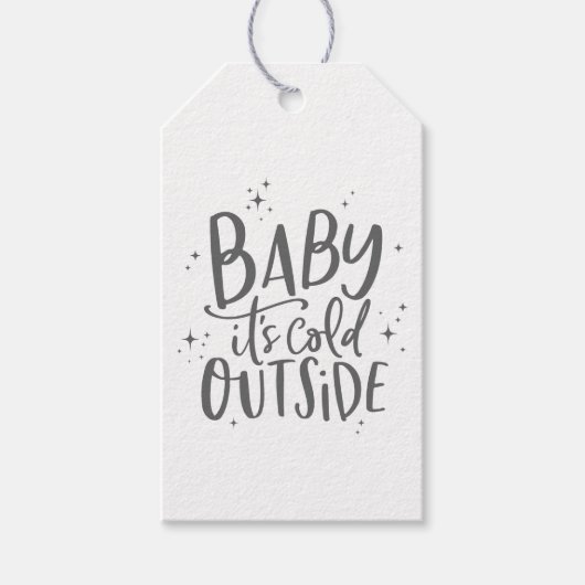 ベビーその寒い外の休日 ギフトタグ (正面)