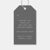 ベビーその寒い外の休日 ギフトタグ (裏面)