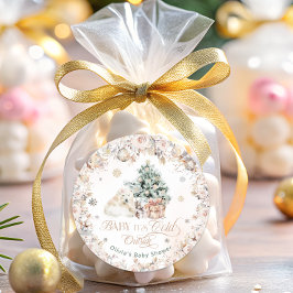 ベビーその寒い外の冬のクマ赤ちゃんシャワー ラウンドシール