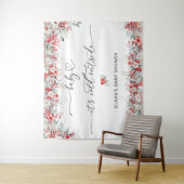 ベビーその寒い外の冬のフローラ タペストリー (インサイチュ)