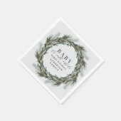 ベビーその寒い外の冬のリース休日 スタンダードカクテルナプキン (角)