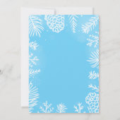 ベビーその寒い外の冬の男の子の赤ちゃんシャワー 招待状 (裏面)