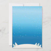 ベビーその寒い外の冬の男の子の赤ちゃんシャワー 招待状 (裏面)