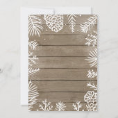 ベビーその寒い外の冬の男の子の赤ちゃんシャワー 招待状 (裏面)