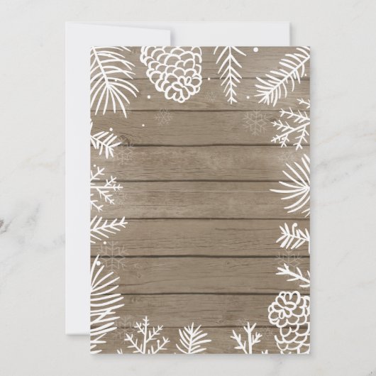 ベビーその寒い外の冬の男の子の赤ちゃんシャワー 招待状 (裏面)