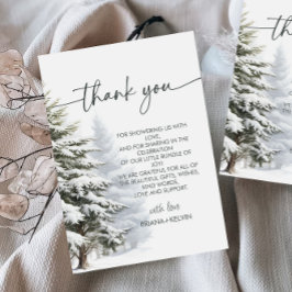 ベビーその寒い外の冬の赤ちゃんシャワーありがとう 招待状