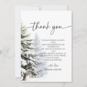 ベビーその寒い外の冬の赤ちゃんシャワーありがとう 招待状 (正面)