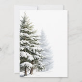 ベビーその寒い外の冬の赤ちゃんシャワーありがとう 招待状 (裏面)