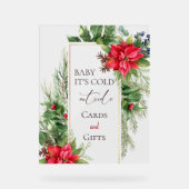 ベビーその寒い外の冬の赤ちゃんシャワーの好意 アクリルサイン (正面)