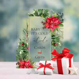 ベビーその寒い外の冬の赤ちゃんシャワーの好意 アクリルサイン