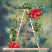 ベビーその寒い外の冬の赤ちゃんシャワー歓迎 アクリルサイン (ニュートラル)