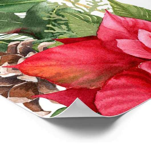 ベビーその寒い外の冬の赤ちゃんシャワー歓迎 ポスター (角)