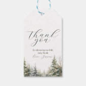 ベビーその寒い外の冬の赤ちゃんシャワー ギフトタグ (正面)