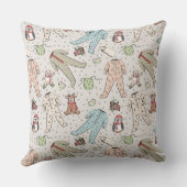 ベビーその寒い外の冬の赤ちゃんシャワー クッション (裏面)