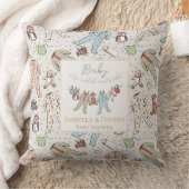 ベビーその寒い外の冬の赤ちゃんシャワー クッション (ブランケット)