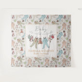 ベビーその寒い外の冬の赤ちゃんシャワー タペストリー (正面(横))