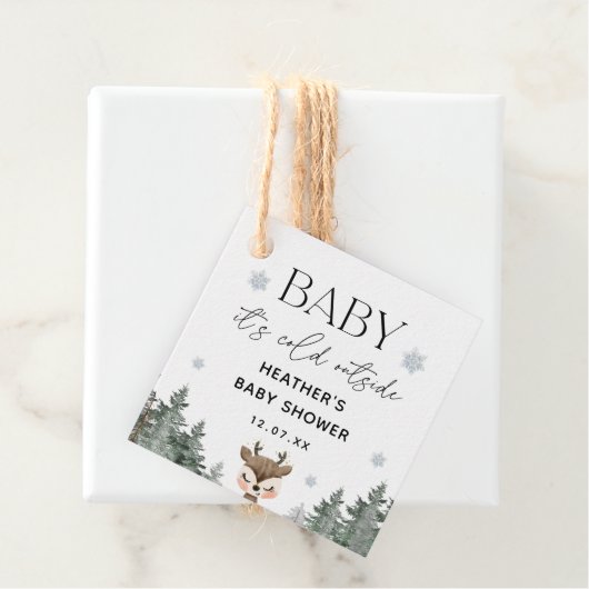 ベビーその寒い外の冬の赤ちゃんシャワー フェイバータグ (インサイチュ)