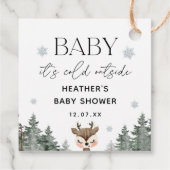 ベビーその寒い外の冬の赤ちゃんシャワー フェイバータグ (裏面)