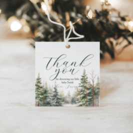 ベビーその寒い外の冬の赤ちゃんシャワー フェイバータグ