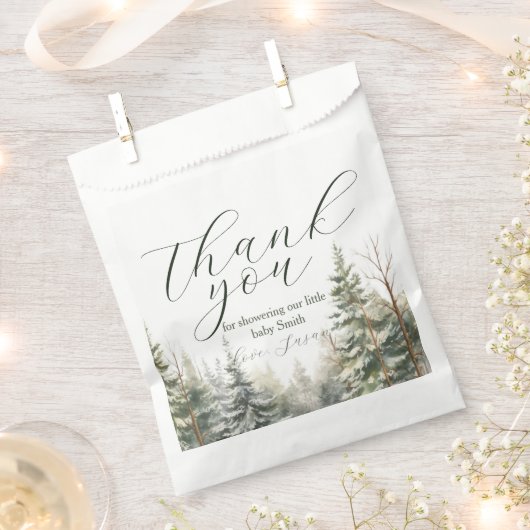 ベビーその寒い外の冬の赤ちゃんシャワー フェイバーバッグ (クリップ留めされた状態)