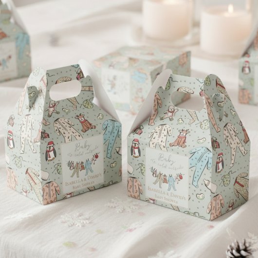 ベビーその寒い外の冬の赤ちゃんシャワー フェイバーボックス