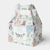 ベビーその寒い外の冬の赤ちゃんシャワー フェイバーボックス (正面サイド)