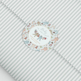 ベビーその寒い外の冬の赤ちゃんシャワー ラウンドシール