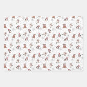 ベビーその寒い外の冬の赤ちゃんシャワー ラッピングペーパーシート (正面3)