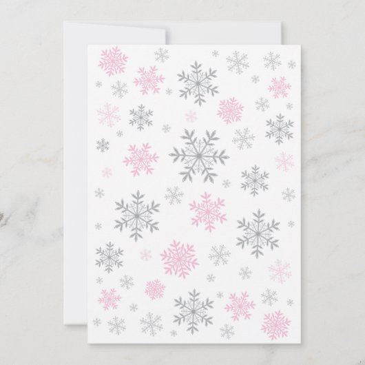 ベビーその寒い外の冬の赤ちゃんシャワー 招待状 (裏面)