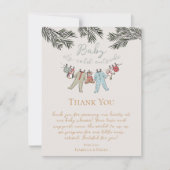 ベビーその寒い外の冬の赤ちゃんシャワー 招待状 (正面)