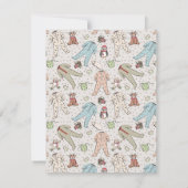 ベビーその寒い外の冬の赤ちゃんシャワー 招待状 (裏面)