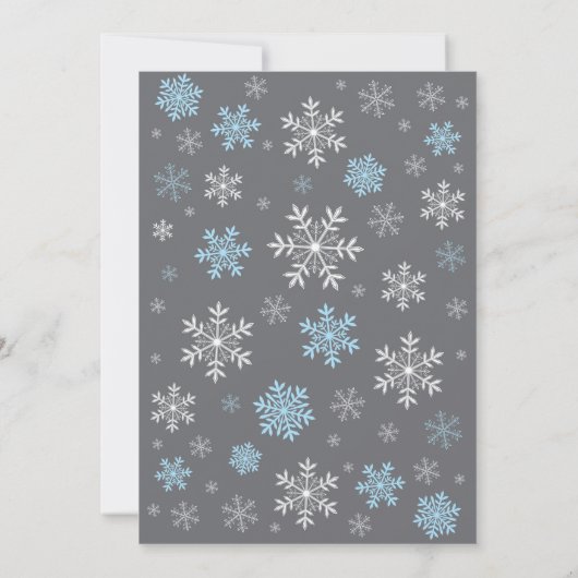 ベビーその寒い外の冬の赤ちゃんシャワー 招待状 (裏面)