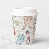 ベビーその寒い外の冬の赤ちゃんシャワー 紙コップ (裏面)