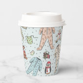 ベビーその寒い外の冬の赤ちゃんシャワー 紙コップ (裏面)