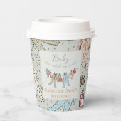 ベビーその寒い外の冬の赤ちゃんシャワー 紙コップ (裏面)