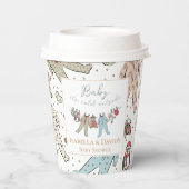 ベビーその寒い外の冬の赤ちゃんシャワー 紙コップ (裏面)