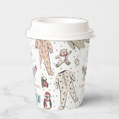 ベビーその寒い外の冬の赤ちゃんシャワー 紙コップ (右)